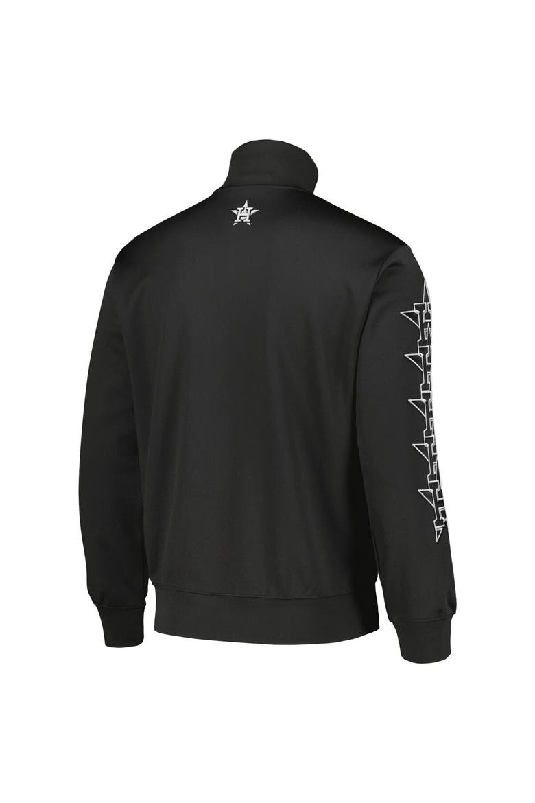 Men's PLEASURES Black Houston Astros Pitcher Full-Zip Track Jacket, Alternate, color, Black