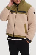 Noize Lukaz Faux Shearling Trim Puffer Jacket