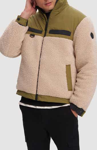 Noize Lukaz Faux Shearling Trim Puffer Jacket