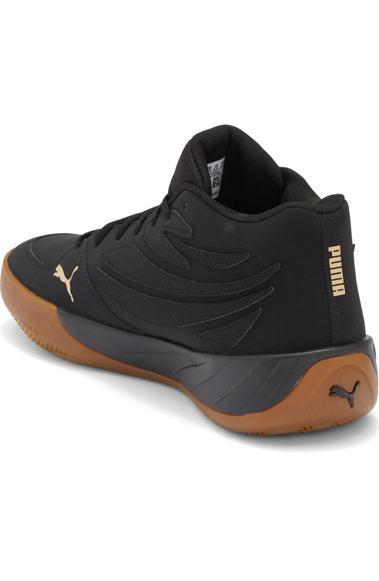 PUMA Court Pro High Top Sneaker, Alternate, color, Puma Black/ Archive Gold