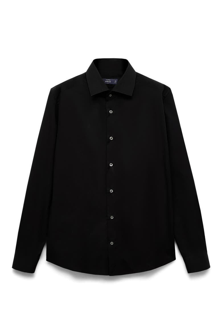 Regular Fit Cotton Oxford Cloth Button-Up Shirt, Alternate, color, BLACK