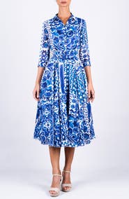 SAMANTHA SUNG A Line Midi Aster Shirtdress