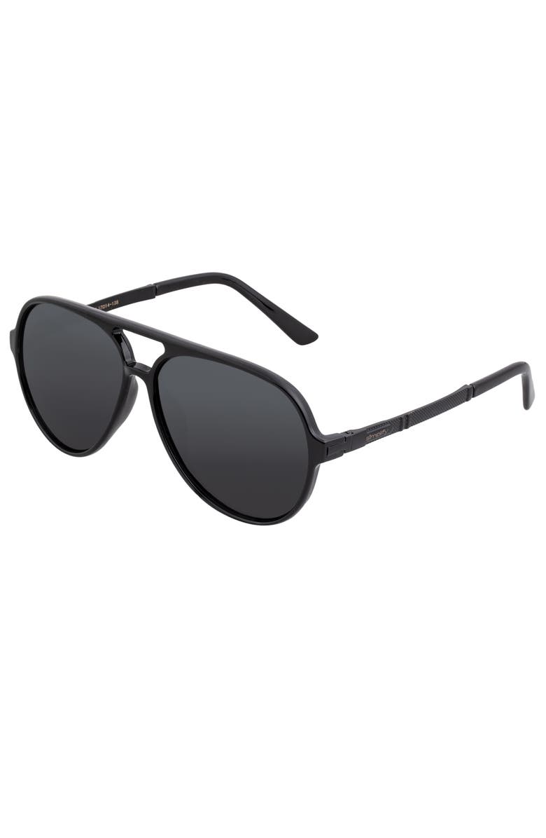 SIMPLIFY Spencer Polarized Sunglasses, Main, color, Gloss Black/Black