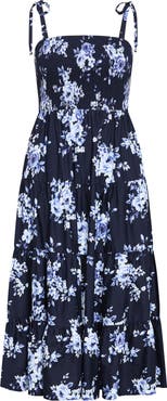 City Chic Marli Floral Print A-Line Dress