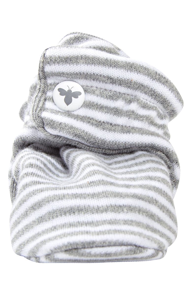 Burt's Bees Classic Stripe Organic Cotton Bootie, Alternate, color, 