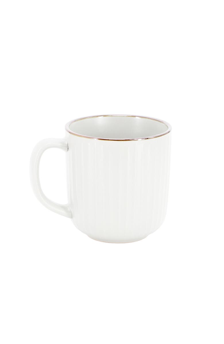 Elama Leo 16 Piece Stoneware Dinnerware Set, Alternate, color, White