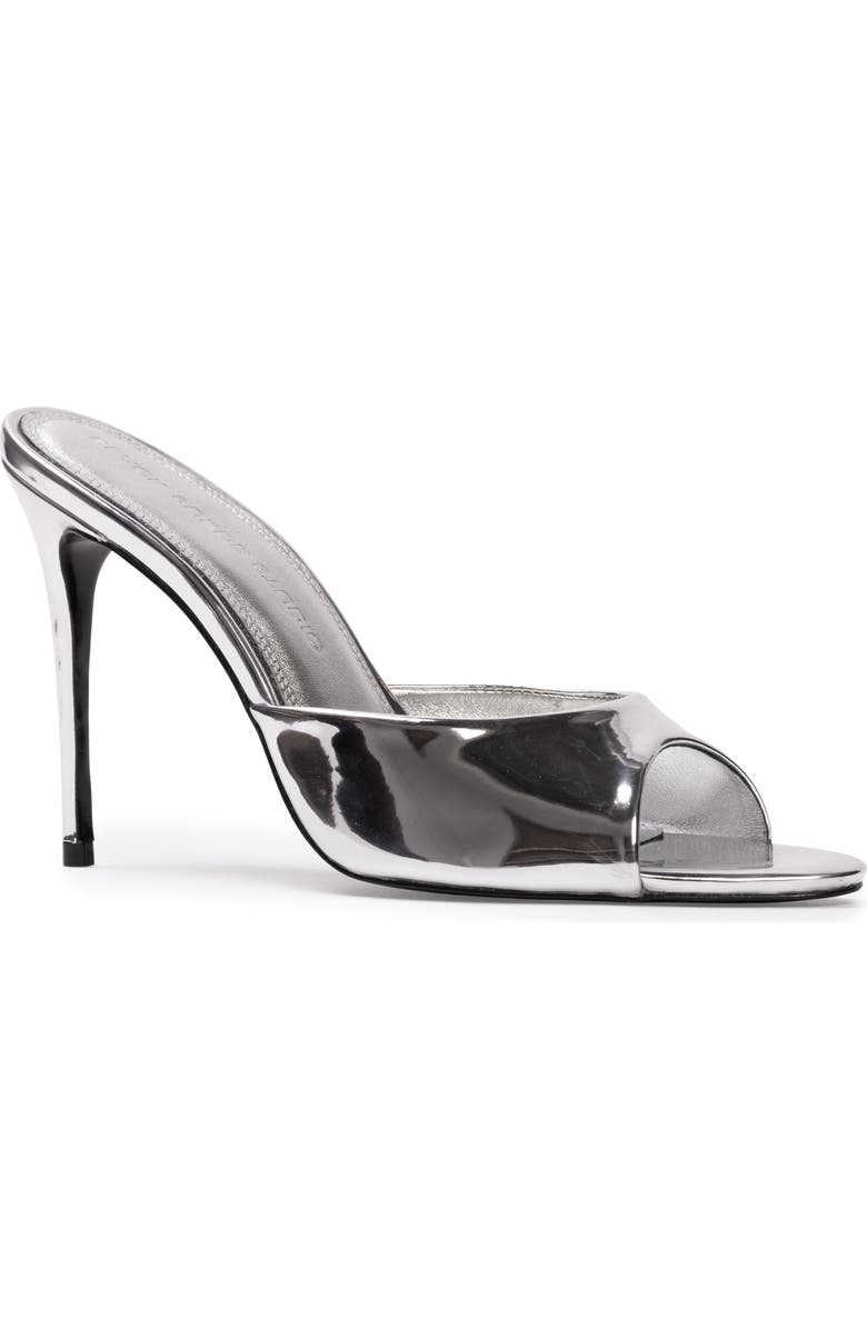 BLACK SUEDE STUDIO Jazz 100 Metallic Mule, Alternate, color, Silver Mirror Metallic