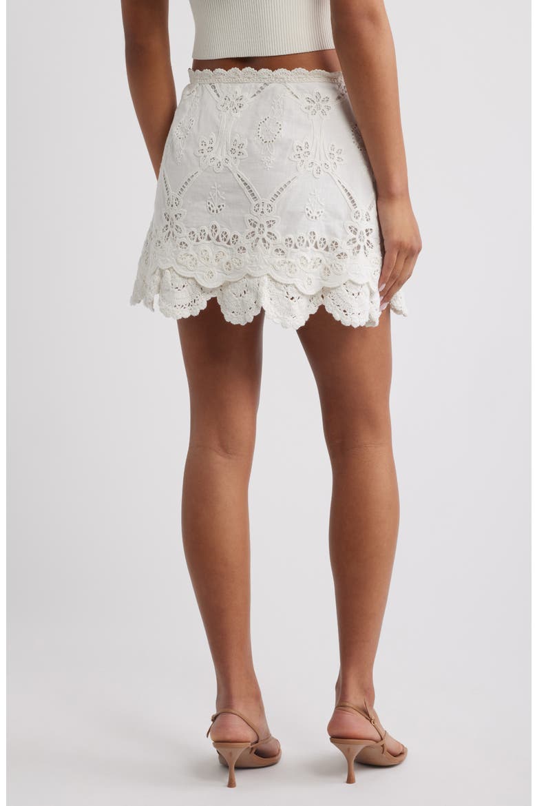 Liriel Eyelet Miniskirt, Alternate, color, OPTIC WHITE