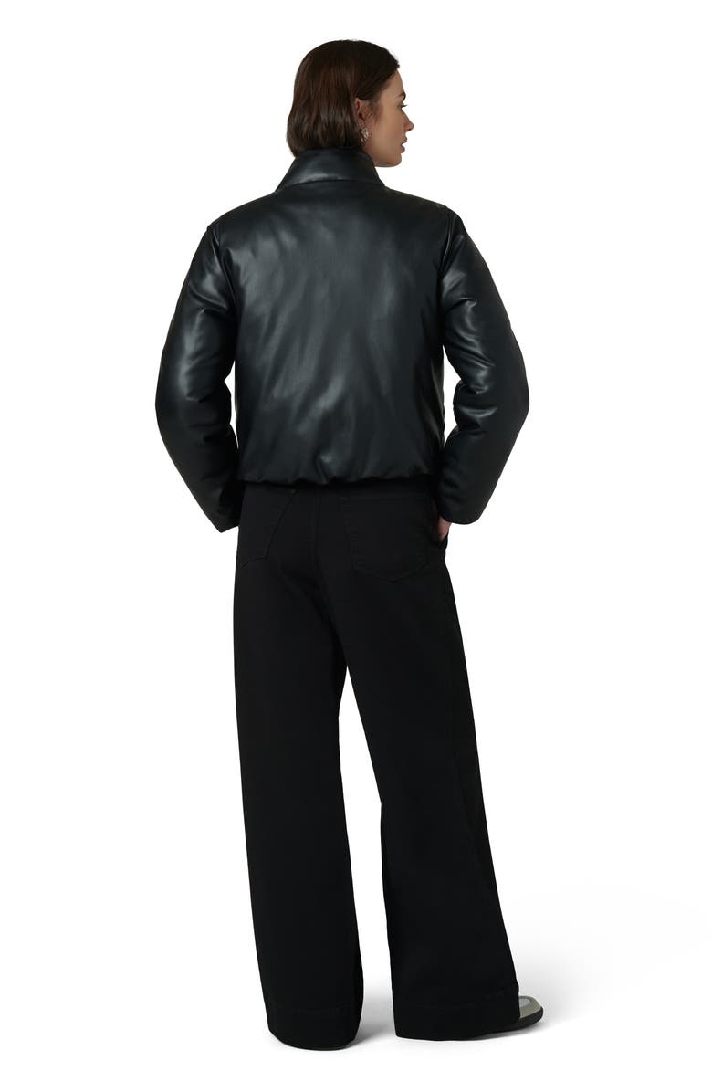 Joe's The Kiki Faux Leather Bomber Jacket, Alternate, color, Black