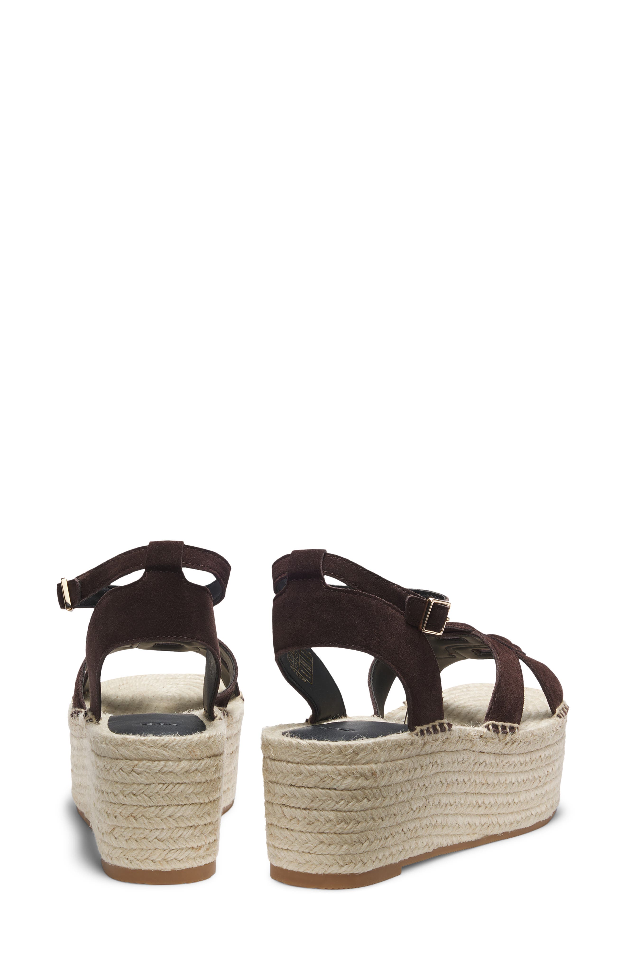 BOSS Machica Espadrille Platform Sandal, Alternate, color, Dark Brown