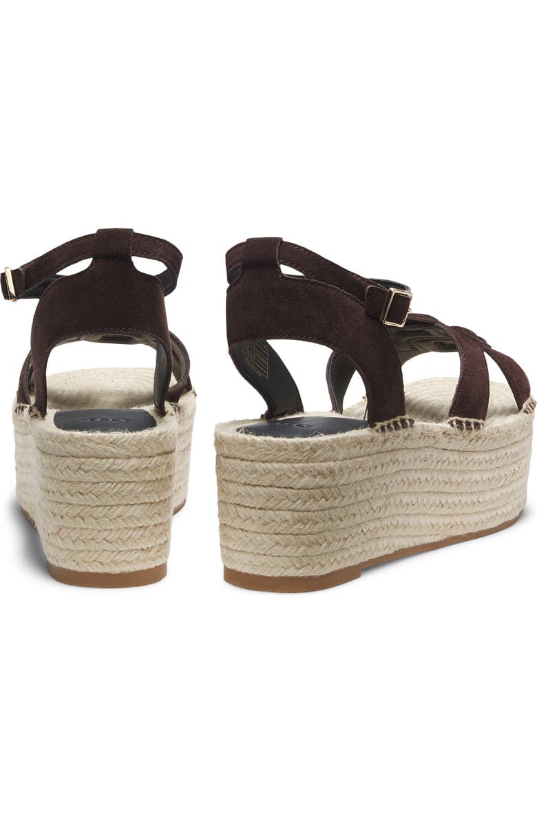 BOSS Machica Espadrille Platform Sandal, Alternate, color, Dark Brown
