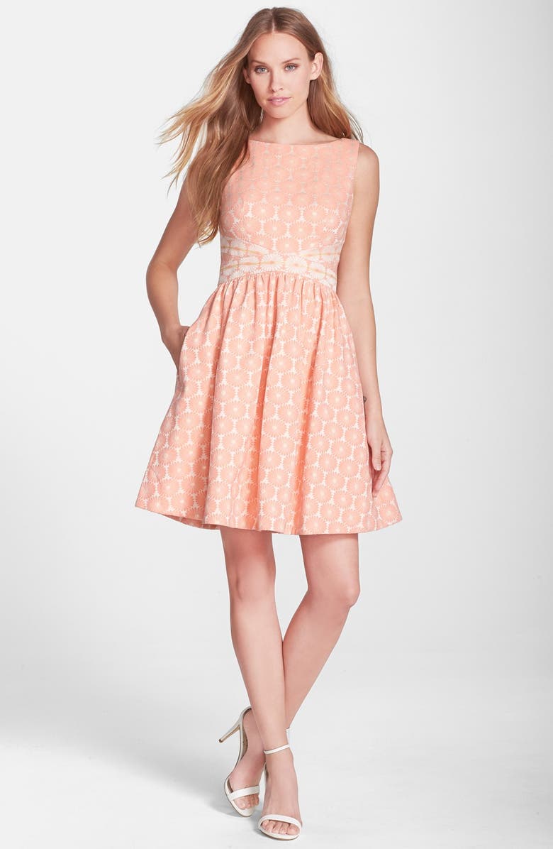 ERIN erin fetherston 'Edie' Floral Jacquard Fit & Flare Dress, Alternate, color,