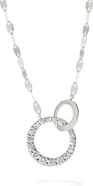 LANA 14K Gold Diamond Interlocking Pendant Necklace