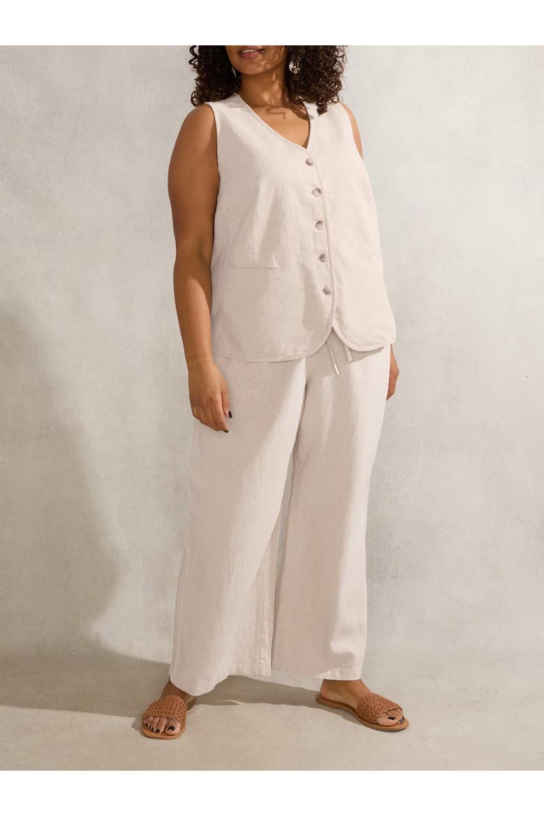 Linen Waistcoat, Alternate, color, Natural