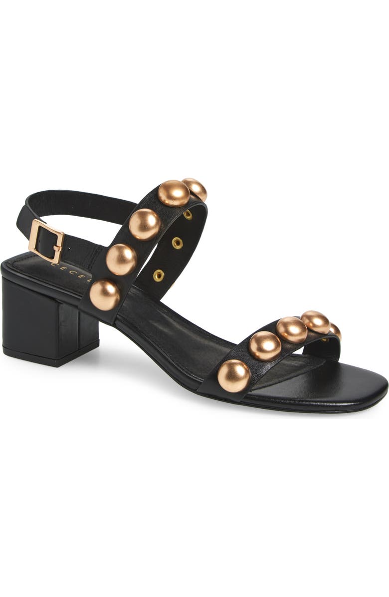 Cecelia New York Rally Slingback Sandal, Main, color, Black Stud