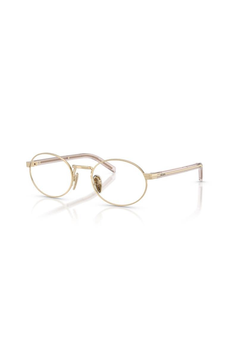49mm Oval optical glasses, Main, color, Gold