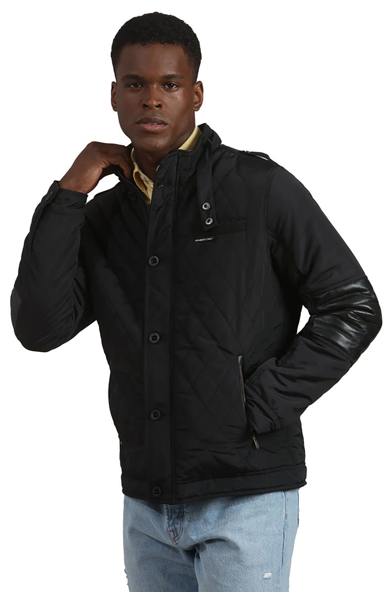 Members Only Men's Belmont Quilted Jacket, Alternate, color, Black