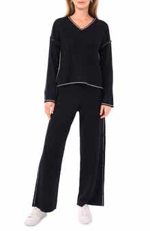 Vince Camuto V-Neck Sweater & Pants Set