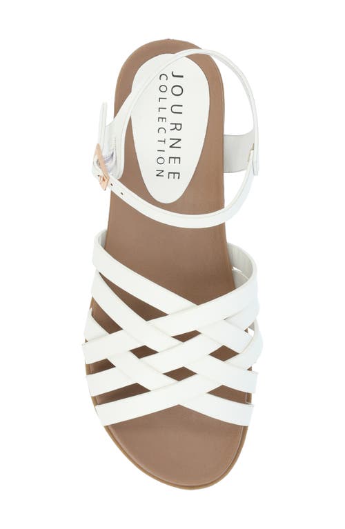 Journee Collection Kimmie Ankle Strap Sandal In White