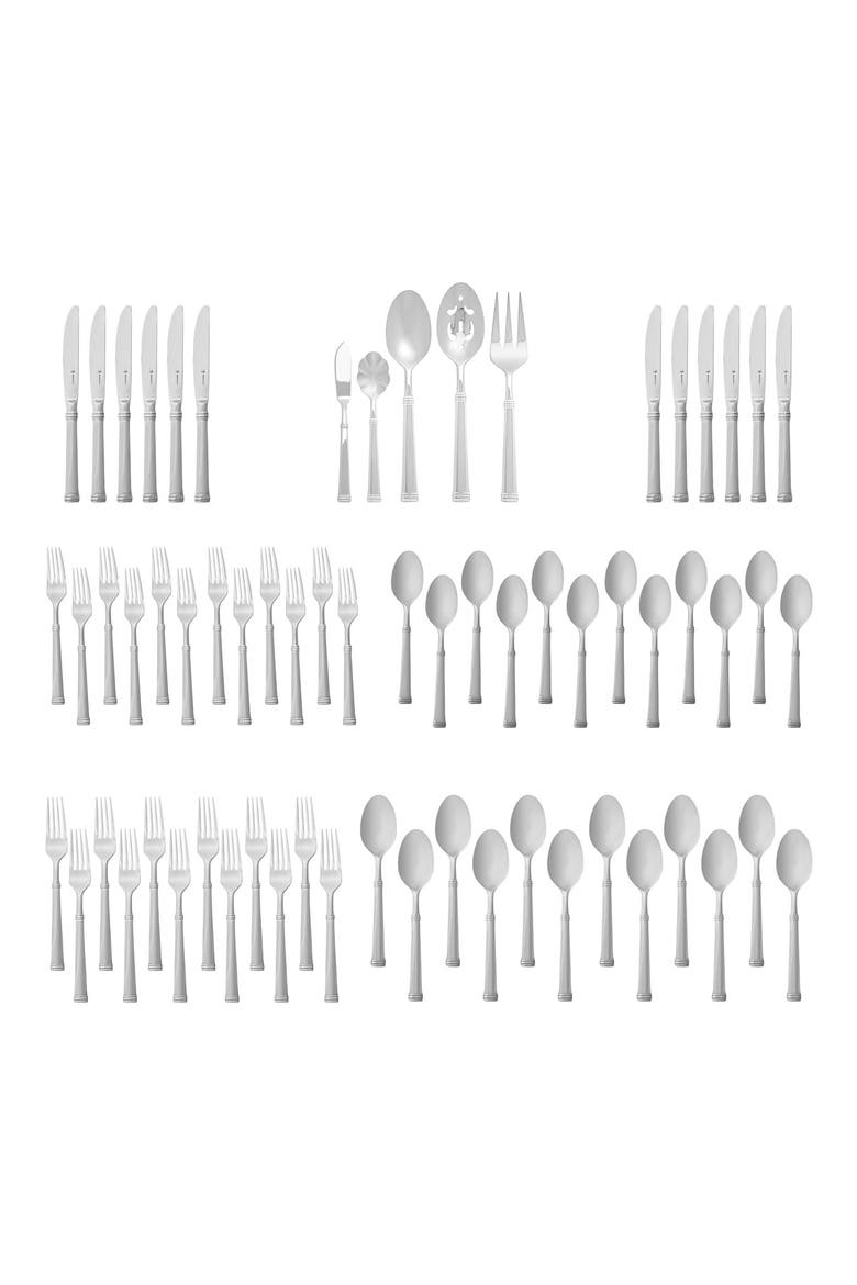 Plaza 65-Piece Cutlery Set, Alternate, color, SILVER