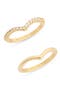 Set of 2 Wishbone Rings