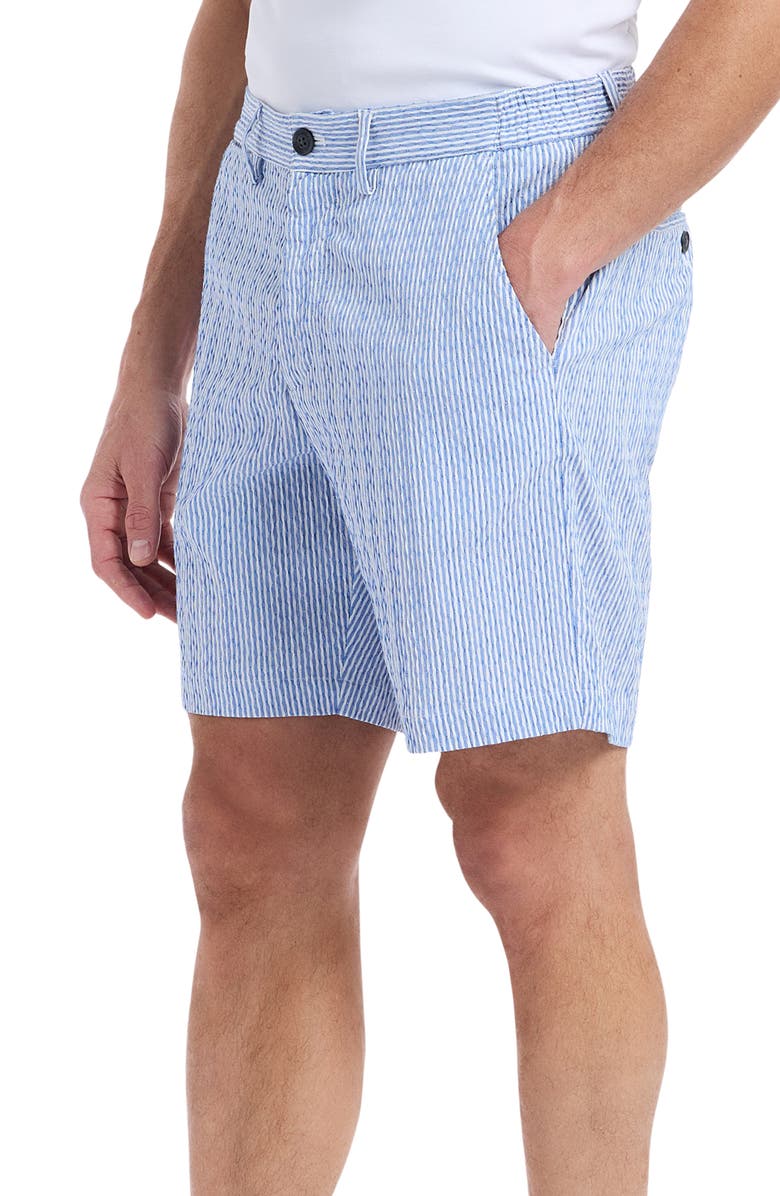 Robert Graham Fornillo Stripe Woven Shorts, Alternate, color, Navy