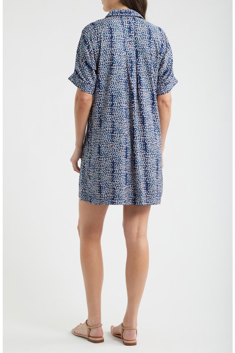 Devon Block Party Print Dress, Alternate, color, INDIGO MULTI