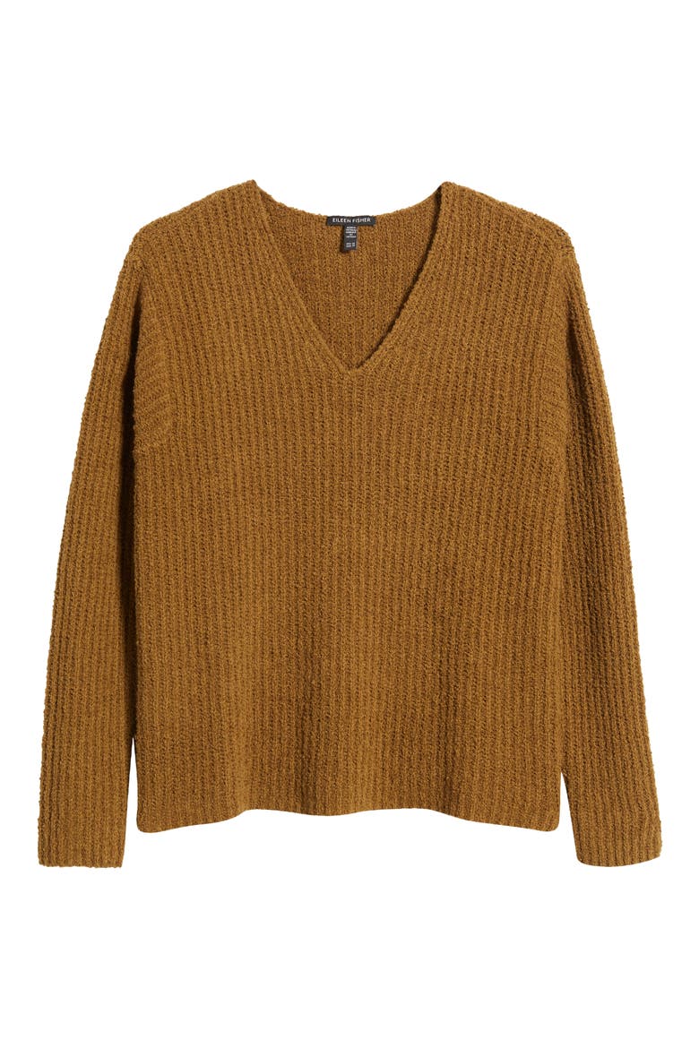 V-Neck Organic Cotton & Cashmere Blend Sweater, Alternate, color, GDFEF