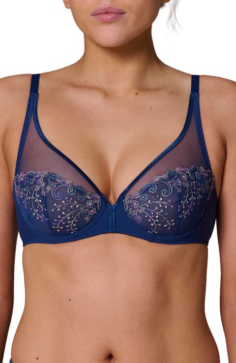 Delice Sheer Underwire Plunge Bra