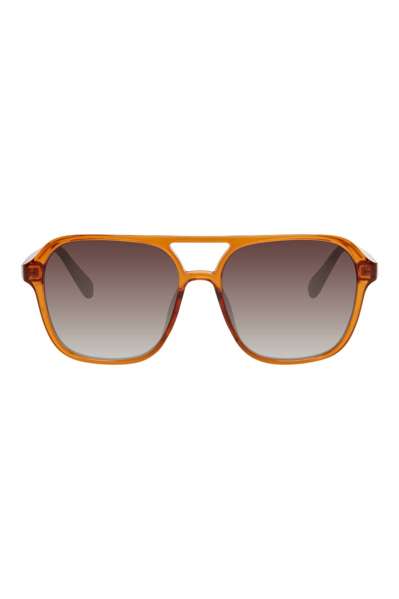 56mm Navigator Sunglasses, Main, color, LIGHT BROWN CRYSTAL