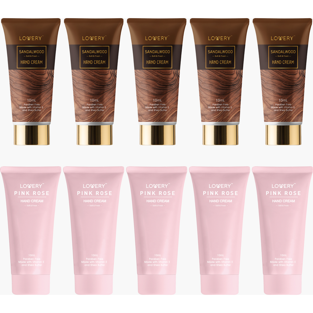 Lovery 10 Piece Holiday Hand Cream Stocking Stuffers