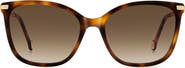 Carolina Herrera 55mm Gradient Rectangular Sunglasses