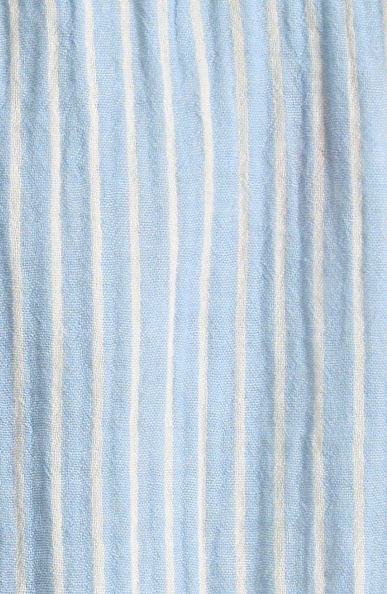 Mini Boden Stripe Double Cloth Drawstring Pants, Alternate, color, Light Blue Stripe
