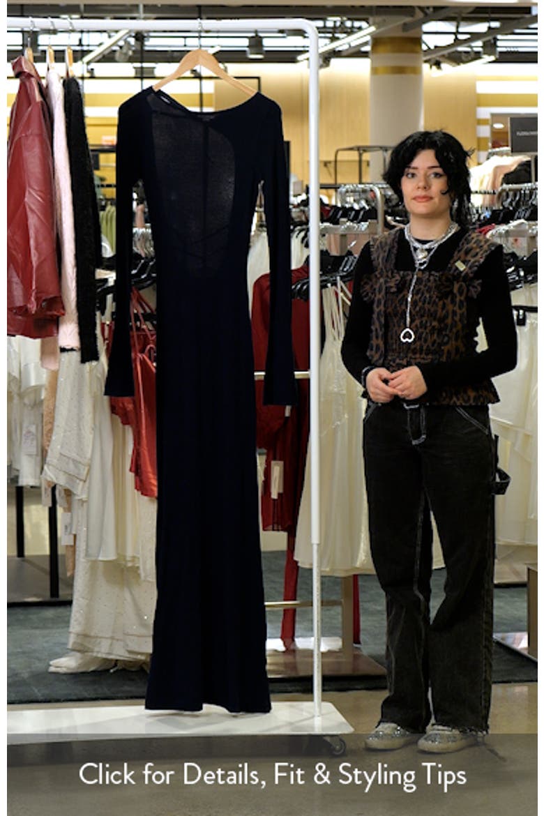 Christiane Open Back Long Sleeve Knit Gown video
