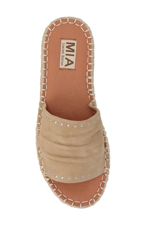 Mia Dahya Espadrille Platform Slide Sandal In Natural