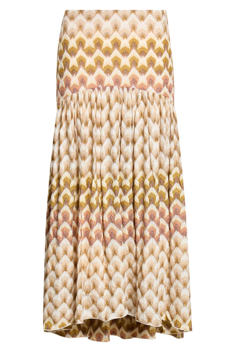 Metallic Raschel Knit Skirt, Alternate, color, S30GA-GOLD AND BEIGE ON WHITE BASE