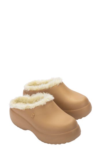 MELISSA MELISSA FREE FLUFFY FAUX FUR LINED CLOG