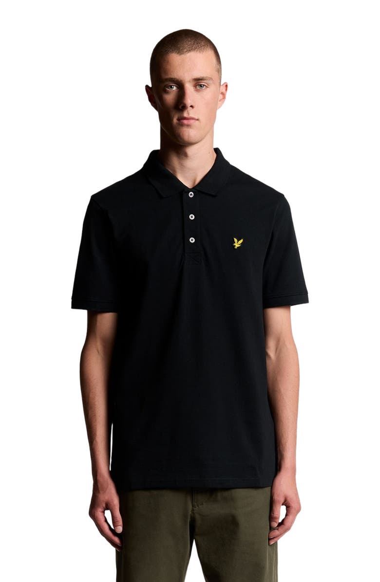 Lyle & Scott Plain Polo Shirt, Alternate, color, Jet Black