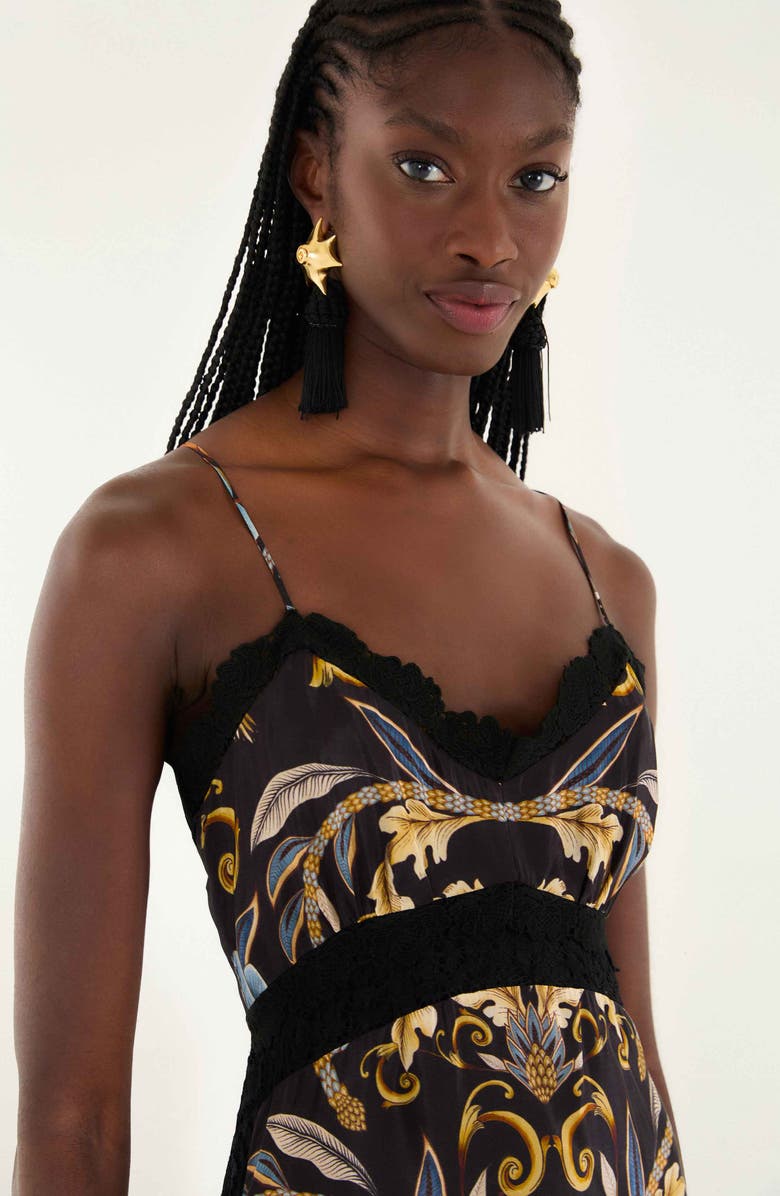 FARM Rio Snake Garden Print Maxi Dress, Alternate, color,