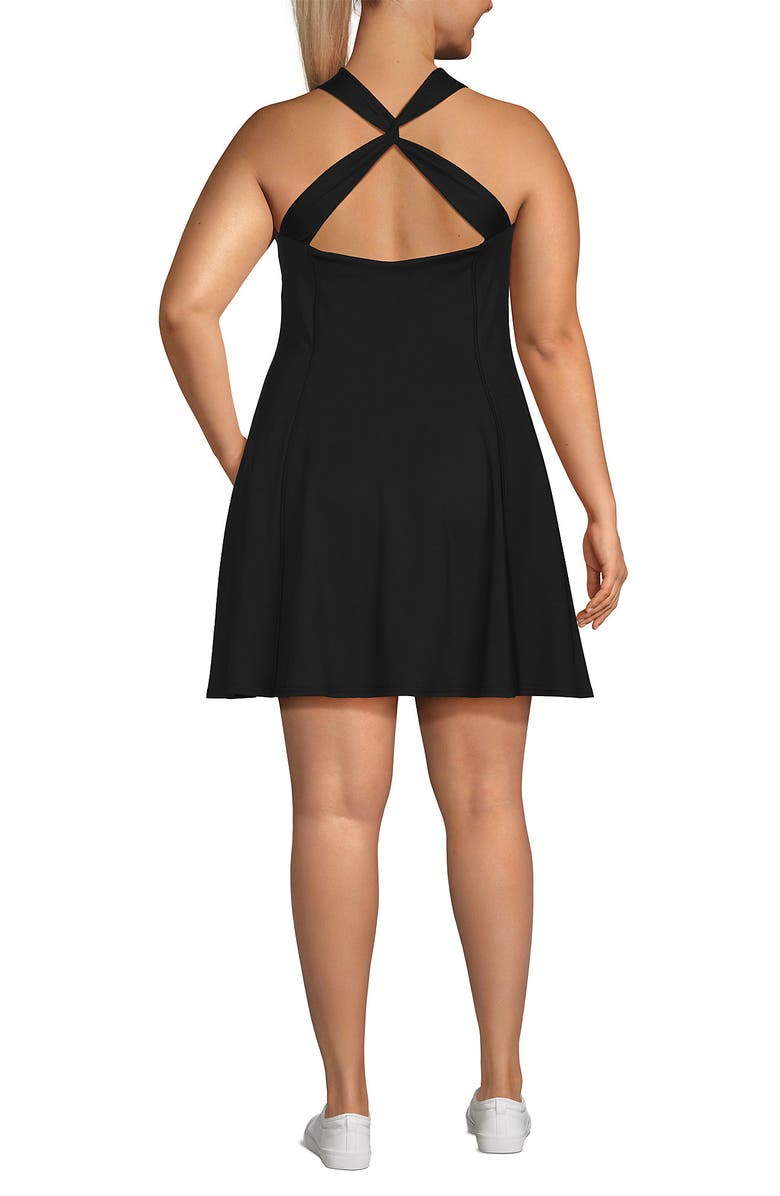 Lands' End Plus Size Active High Impact Skater Skirt Dress, Alternate, color, 