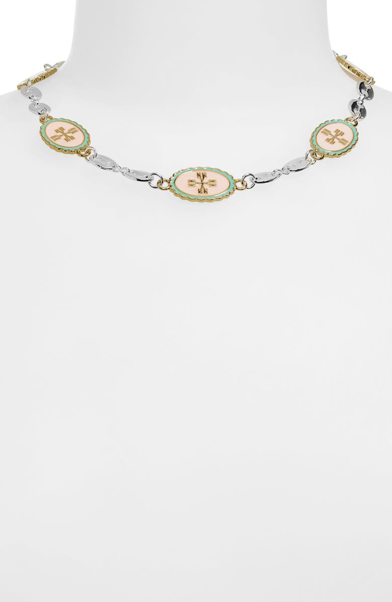 NOMA Lucky Charms Two-Tone Necklace, Alternate, color, Silver/ Pink/ Blue