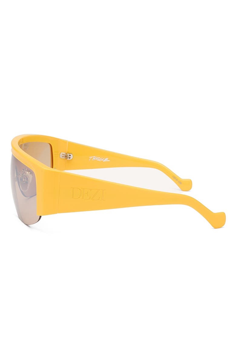 DEZI Thique 125mm Oversize Shield Sunglasses, Alternate, color, Yellow/ Amber Faded Flash