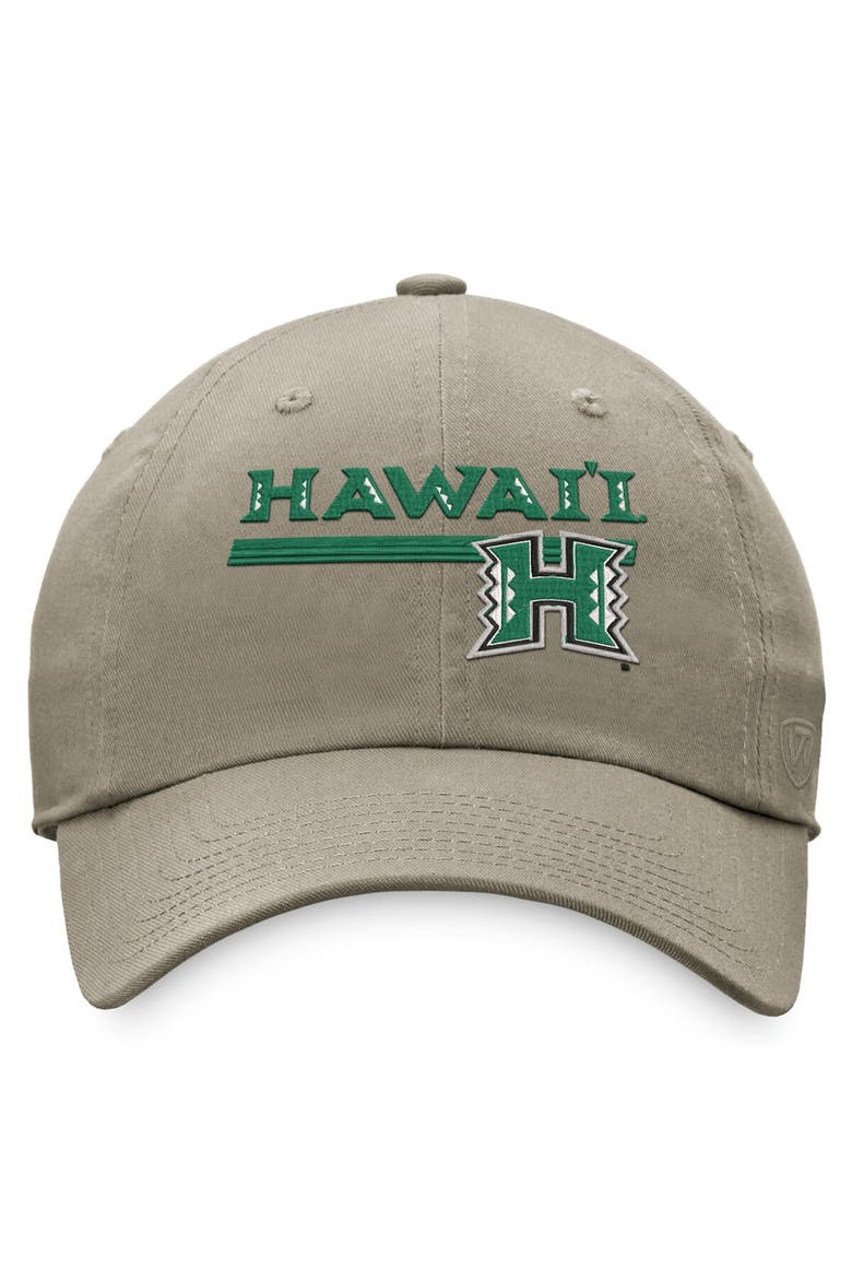 Men's Top of the World Khaki Hawaii Warriors Slice Adjustable Hat, Alternate, color, Khaki