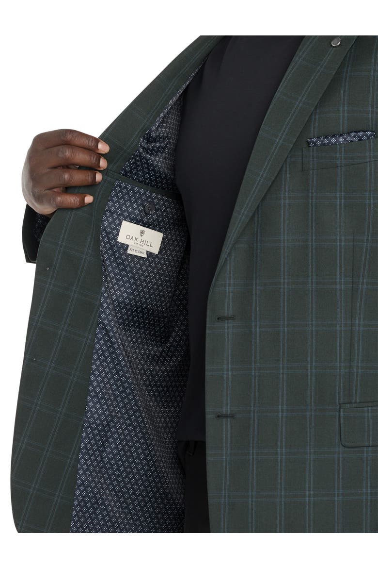 Big & Tall  Windowpane Sport Coat, Alternate, color, GREEN