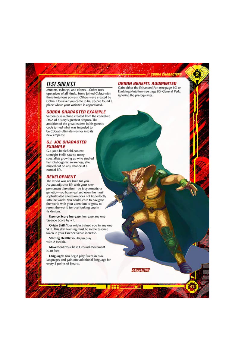 Renegade Game Studios G.I. Joe Roleplaying Game Cobra Codex Sourcebook, Alternate, color, 