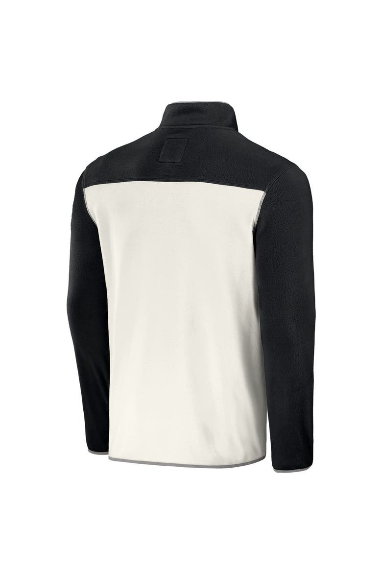 Men's NFL x Darius Rucker Collection by Fanatics Black/Cream Las Vegas Raiders Micro Fleece Quarter-Snap Jacket, Alternate, color, Black