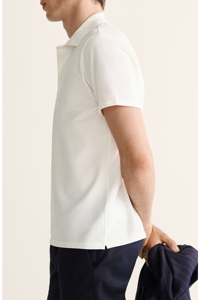 Solid Fine Knit Cotton Polo, Alternate, color, OFF WHITE