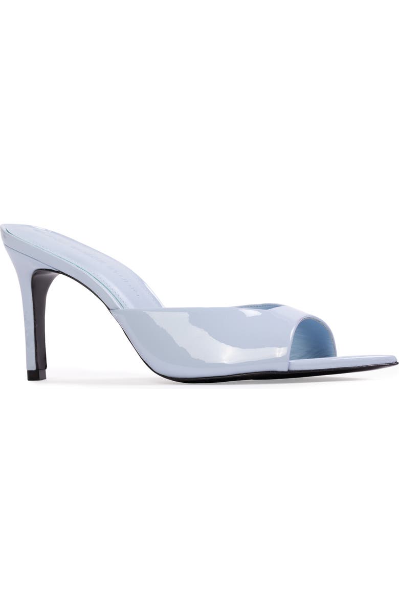 BLACK SUEDE STUDIO Brea 80 Mule, Alternate, color, Sky Blue Patent Leather
