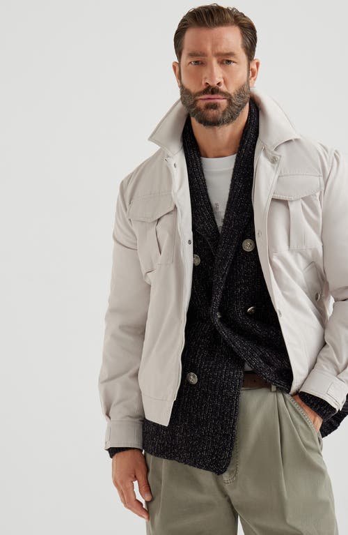 Brunello Cucinelli Padded Flap-pocket Jacket In White