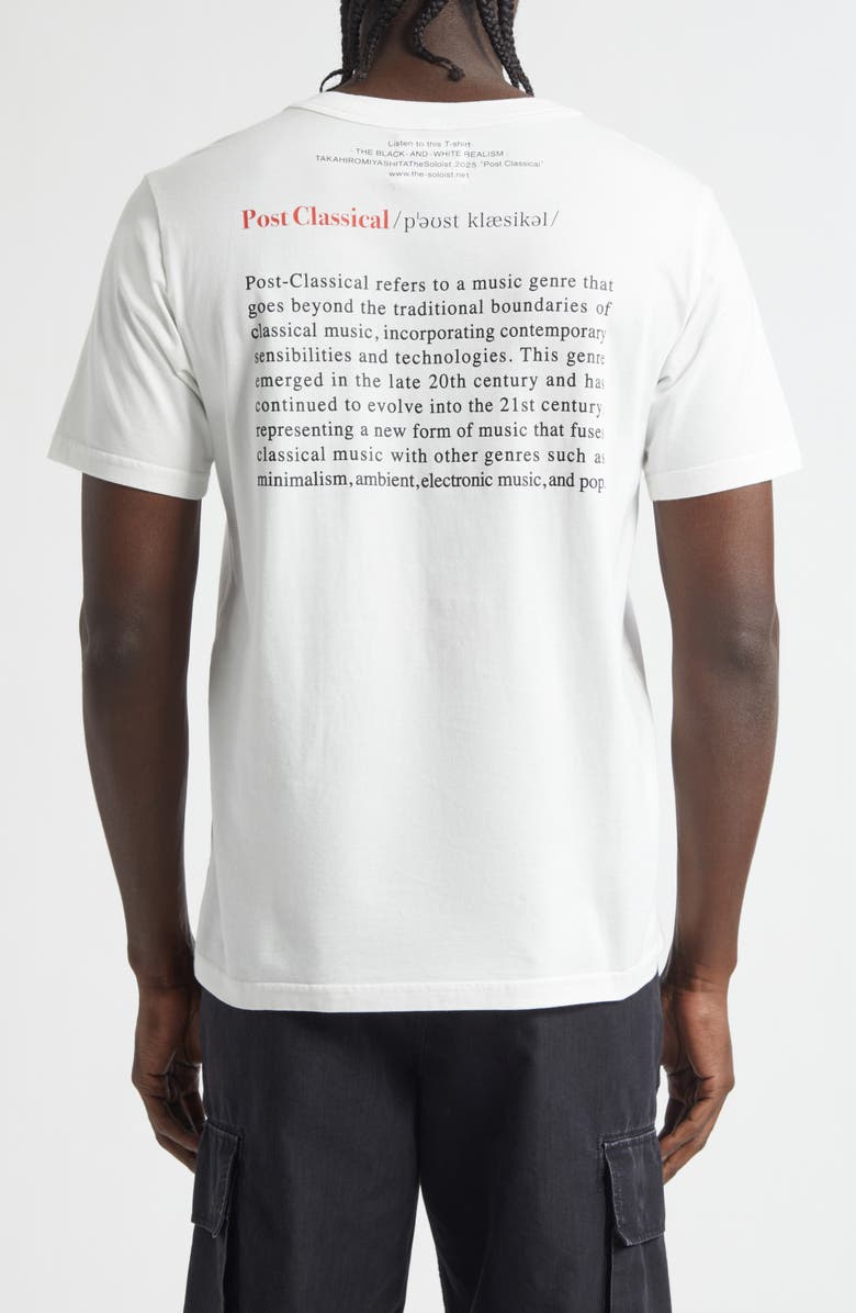 TAKAHIROMIYASHITA TheSoloist. Post Classical Graphic T-Shirt, Alternate, color, White
